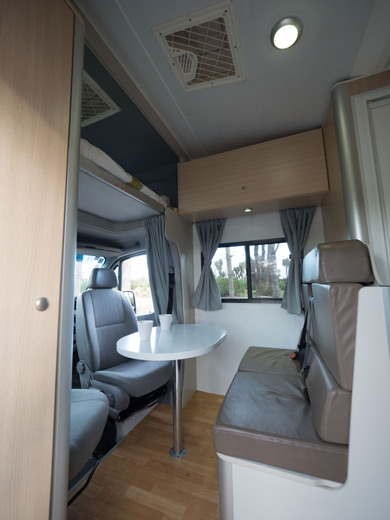 Beach motorhome dining room